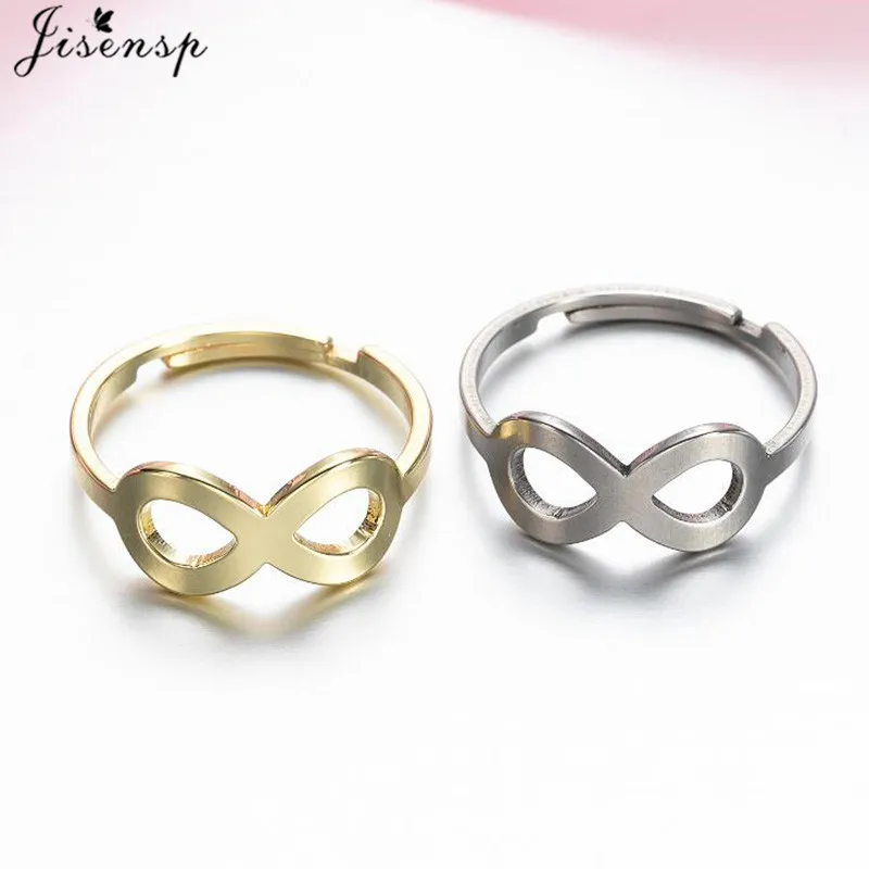 Romantic Eternity Infinity Couple Ring Stainless Steel Endless Love Symbol Engagement Rings for Women Jewelry Valentine's Day