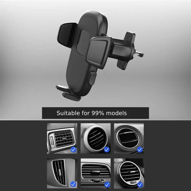 

New Designed Stable Gravity Car Phone Holder Air Vent Mount Stand Cradle GPS Smart Phone Support For iPhone 12 13 XS X XR Xiaomi