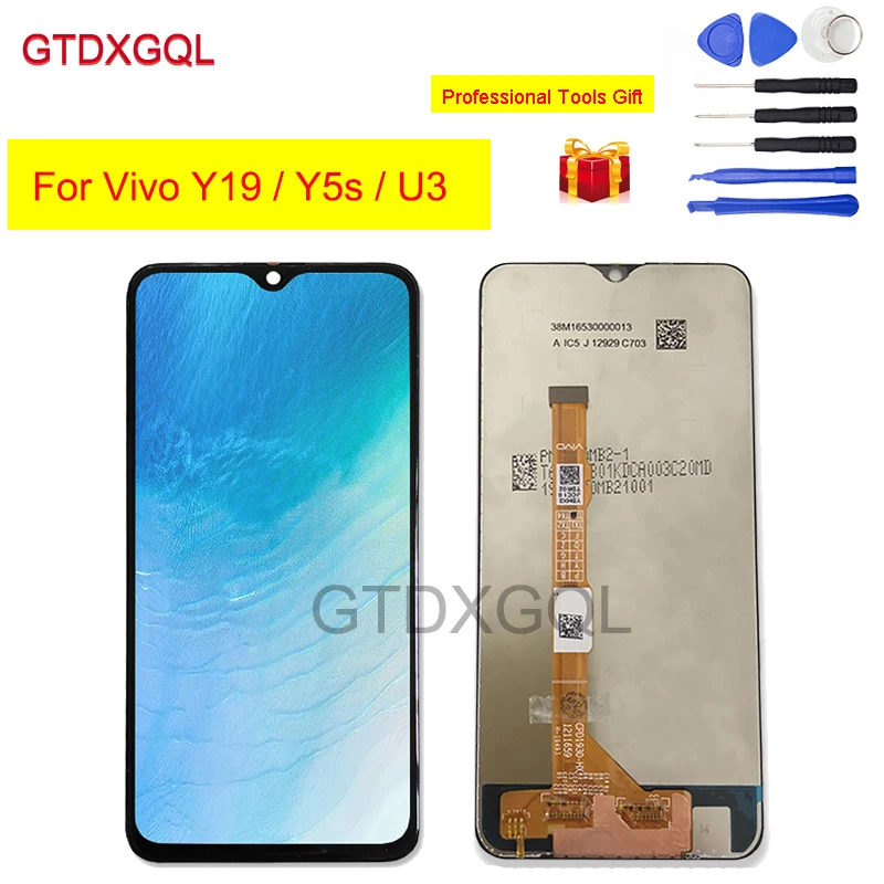 

6,53 "оригинал для Vivo Y19 2019 / Y5s 2019 / U3 2019 V1941A V1941T ЖК-дисплей сенсорный экран дигитайзер сенсор Замена ЖК-дисплея