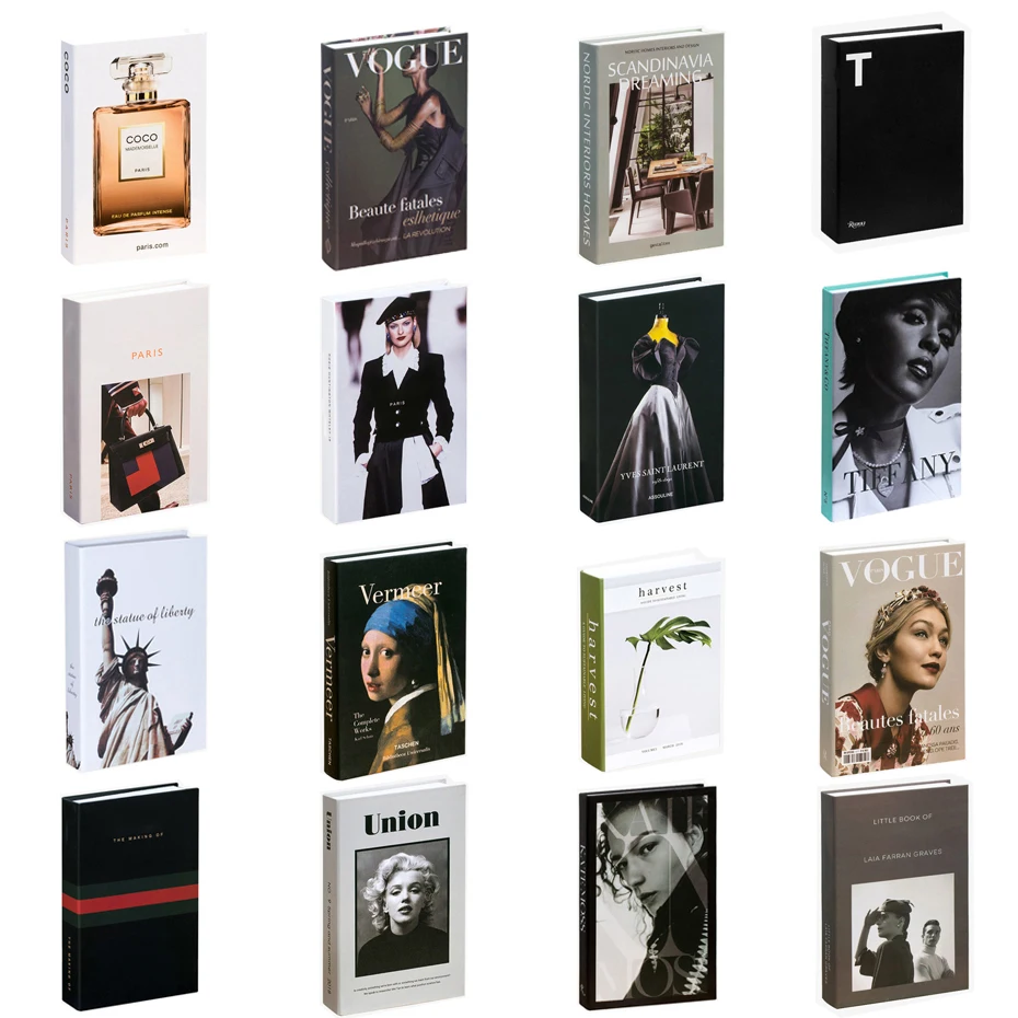 

Fake Book Box Openable Luxury Brand Decorative Book Modern Simulation Fashion Book Home Decor Simulation Book Fake Books