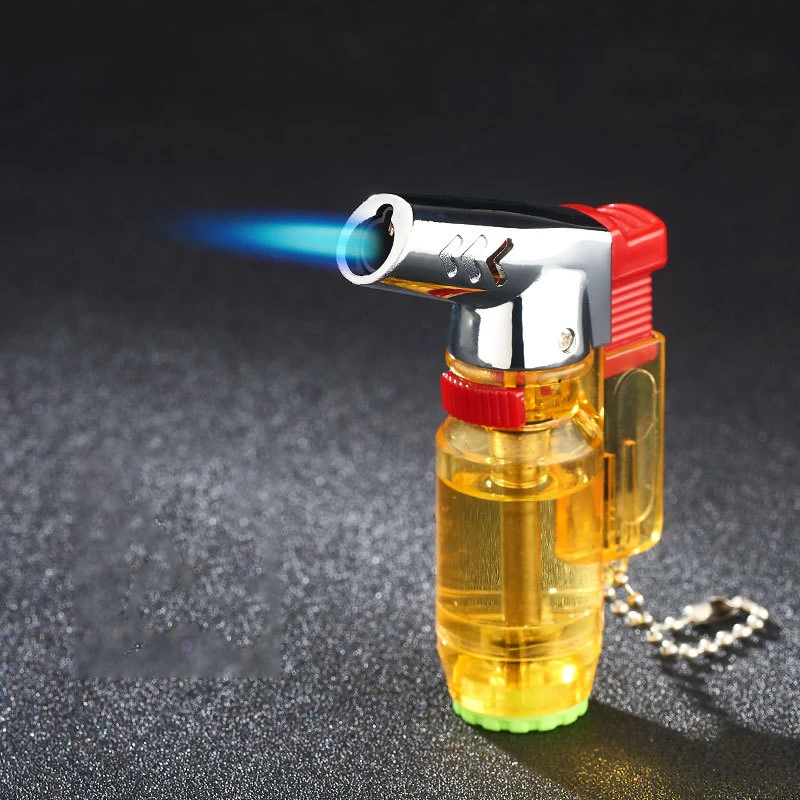 

Spray Gun Cigar Lighter Blue Fmale Refill Gas Butane Lighters Smoking Kitchen Torch Windproof Fire Starter Men Accessories