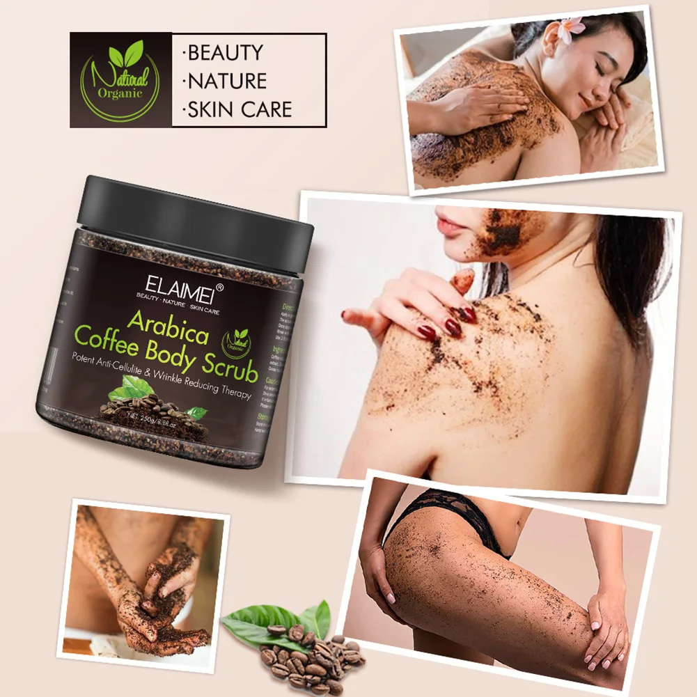 Deep Clean Hand Nourish Anti Cellulite Dead Sea Salt Coffee Arabica Natural Face Neck Skin Care Body Scrub Detoxifying Mineral |