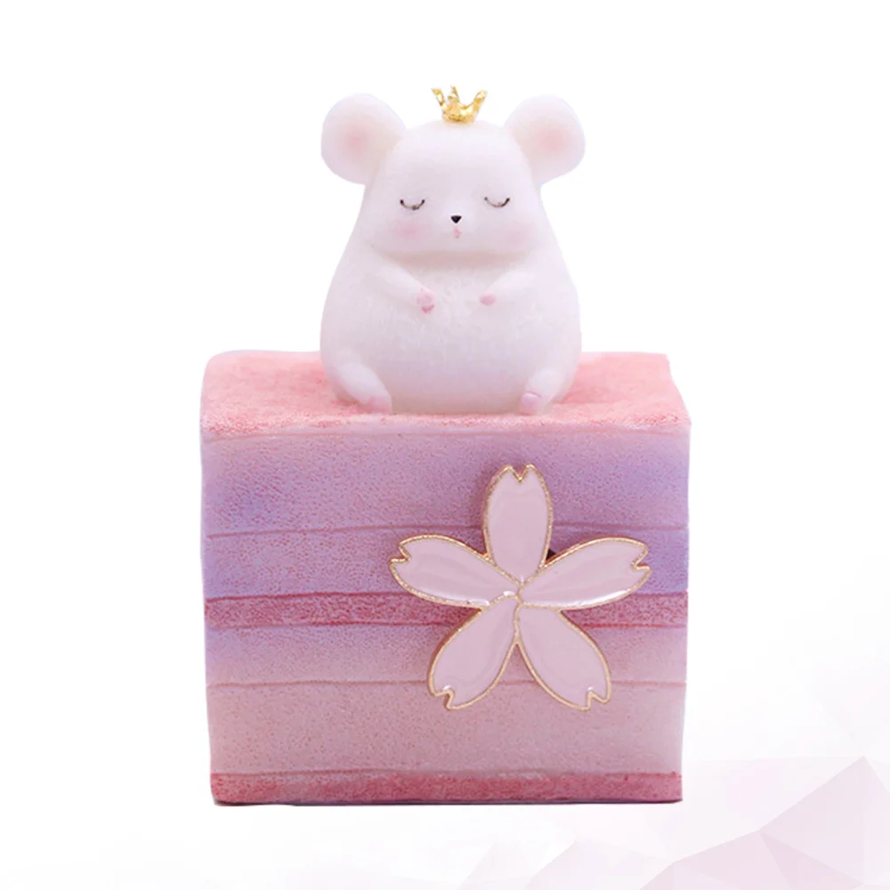 

1PC Adorable Little Cake Baking Ornaments Desktop Decoration Small Cartoon Animal Decoration for Party Home Cake (Style A)