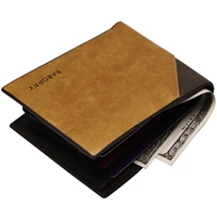 pu leather moneybag billfold fold zipper mulit pocket wallet mens clutch short purse solid color coin cash card holder wallets