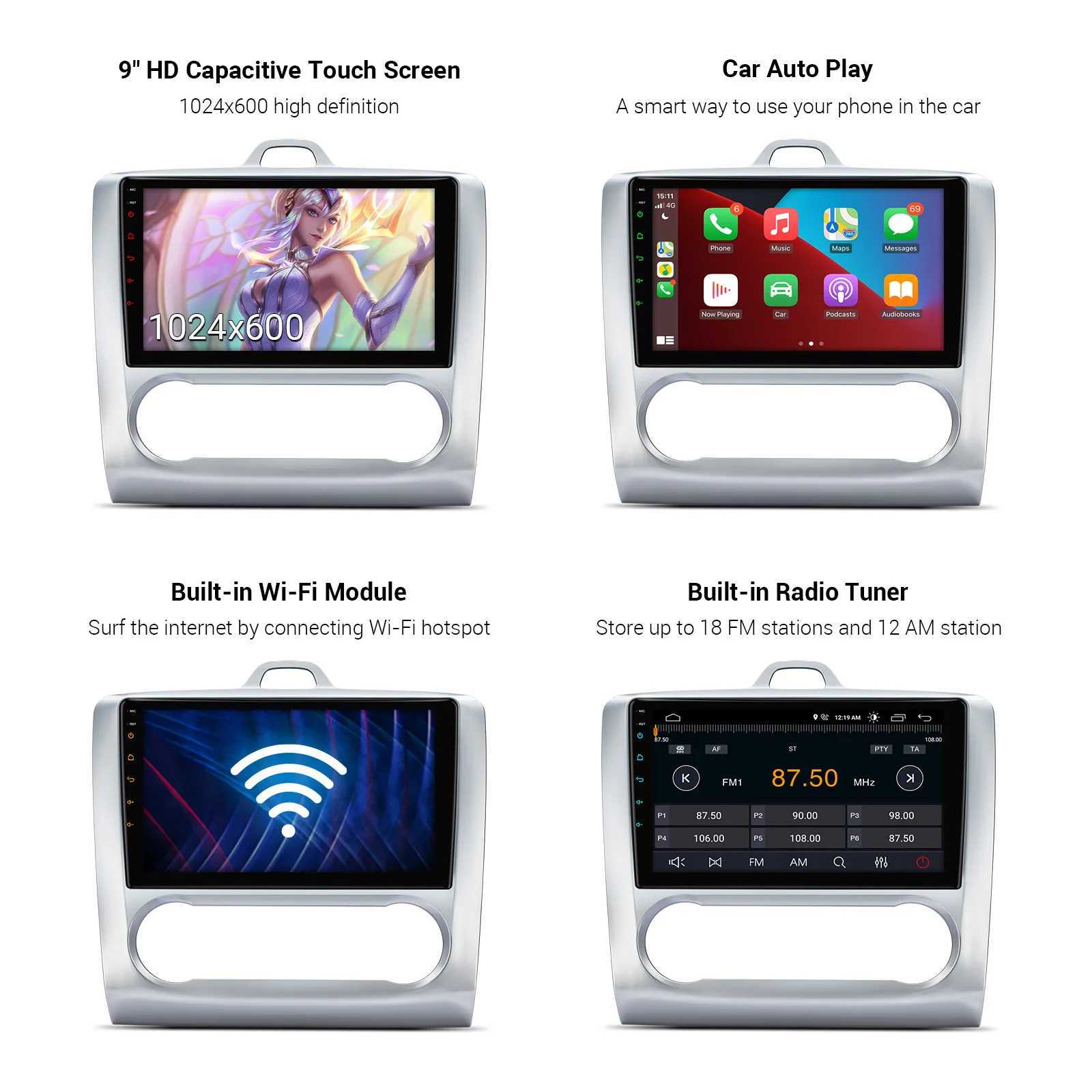 Автомобильный стереопроигрыватель XTRONS 9 дюймов Android 10 0 для FORD Focus 2 II 2007- 2011