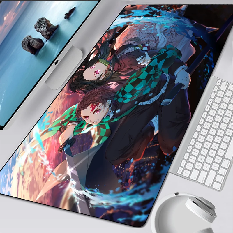 anime demon slayer mousepad gaming mouse pad carpet gamer mat computer desk padmouse keyboard laptop mouse pad mats free global shipping