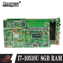 Akemy For ASUS VivoBook 15 X512FA X512FF X512FL X512FB X512F F512FA A512F Laotop Mainboard X512FA Motherboard I7-10510U 8GB RAM