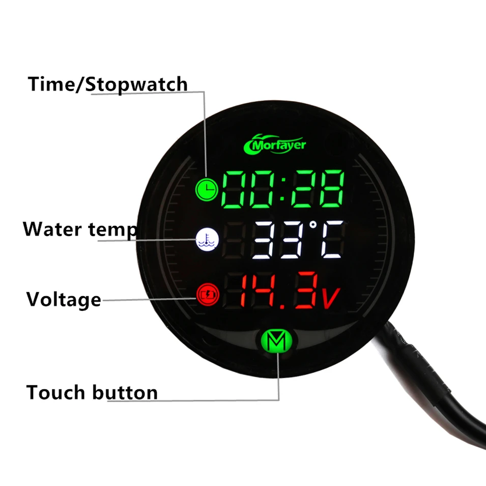 Счетчик часов температуры воды для мотоциклов счетчик NMAX PCX XMAX 125 250 300 XJ6 CB650F AEROX