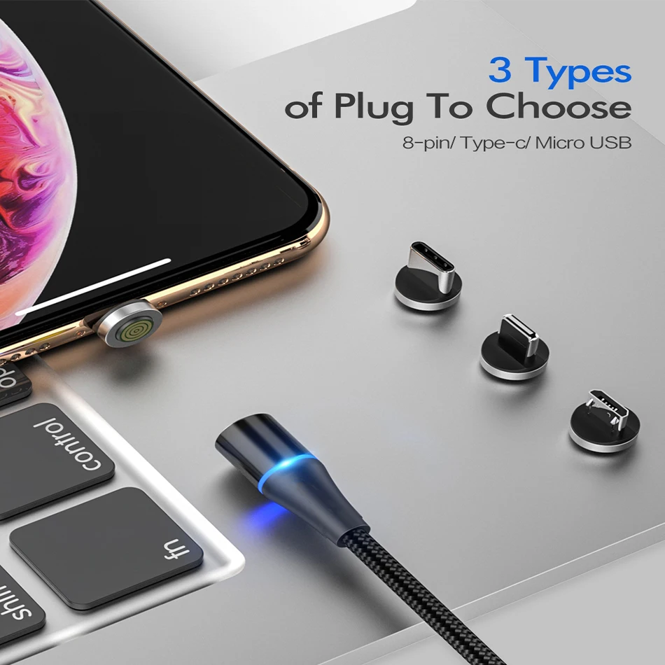 RDCY 5A Magnetic Cable Micro Usb Type C Super Fast Charging Phone LED Light 1M 2M For iPhone Xiaomi Huawei samsung | Мобильные