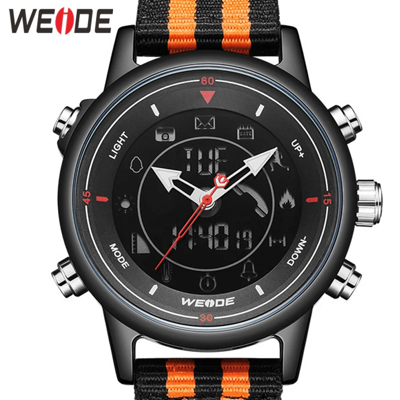 WEIDE мужские часы Smartwatch повседневные наручные с будильником кварцевые Брендовые