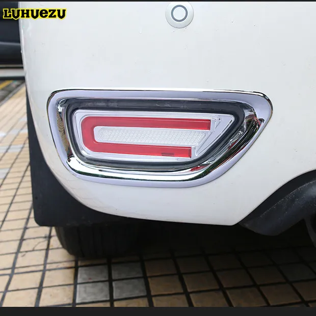2pcs ABS Chromed Rear Fog Light Trim Tail Lamp Cover For NIssan Patrol Armada Y62 Accessories 2013 2014 2015 2016 2017 | Автомобили и