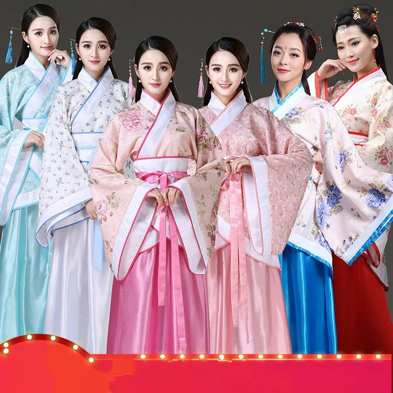 

Древний китайский костюм женская одежда халаты Традиционные Красивые танцевальные костюмы Династия Тан платье феи ханьфу