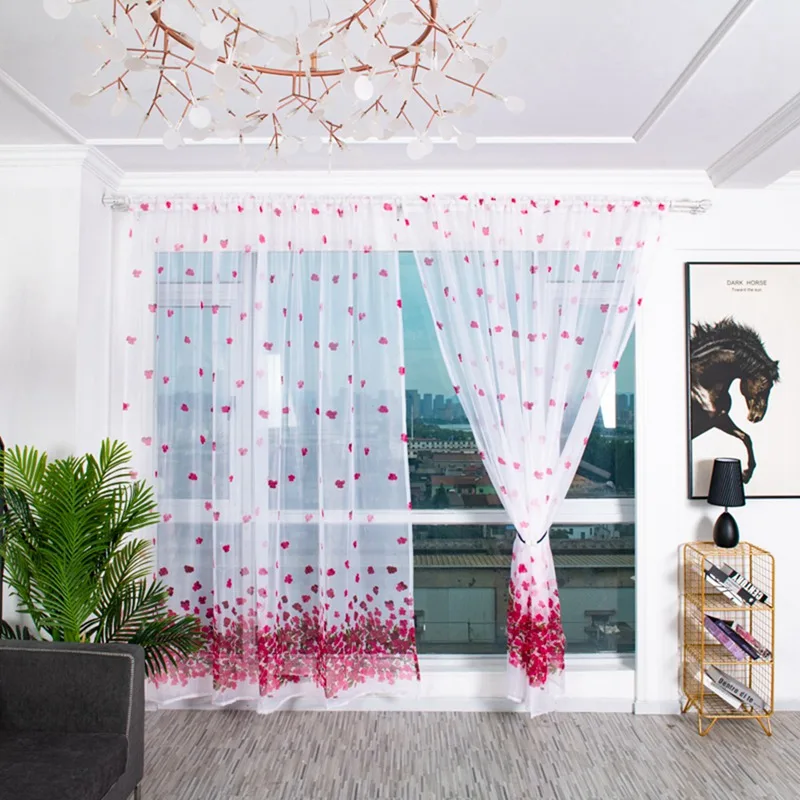 Занавеска на окно прозрачная вуаль гладкий тюль шарф для спальни гостиной | Дом и