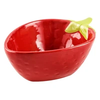 strawberry shaped fruit bowl salad bowl fruit rice serving bowl food storage container salad snack dish restaurant kitchen bowl