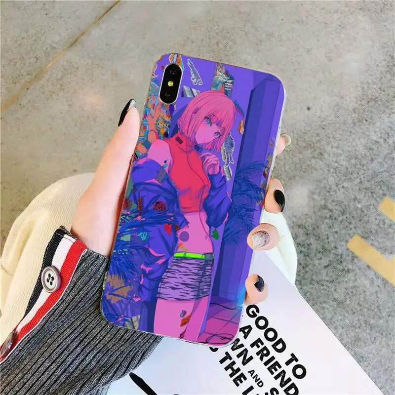 INS Kawaii чехол для телефона с изображением девушки из японского аниме iphone 13 8 7 6 6S Plus X