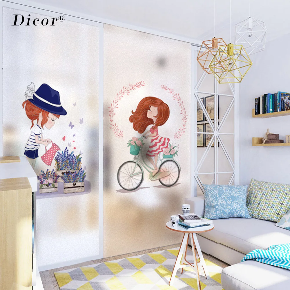 Витражная Антистатическая пленка для окна DICOR 2020 матовые непрозрачные пленки