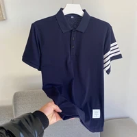 2021 summer new mens short sleeve t shirt polo shirt tide brand lapel shirt collar top