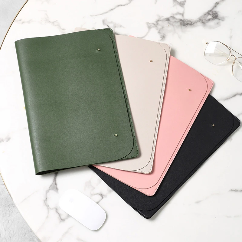 Простой чехол для ноутбука Macbook Tablet 11 12 13 3 14 15 6 дюймов Водонепроницаемый PU ноутбук