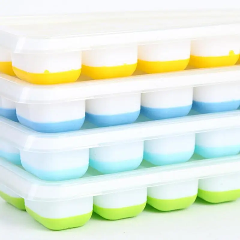 Пластиковый лоток с формой для кубиков льда домашний квадратный мороженого