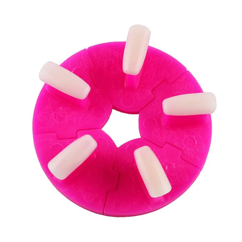 Пластиковый стенд для дизайна ногтей в форме лотоса съемная подставка