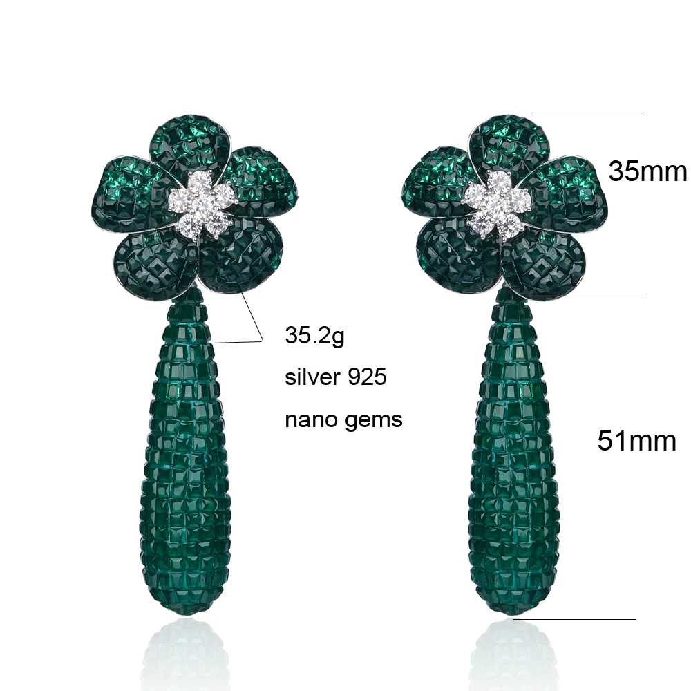 Женские серьги-подвески из серебра 925 пробы с искусственным Рубином | Украшения и