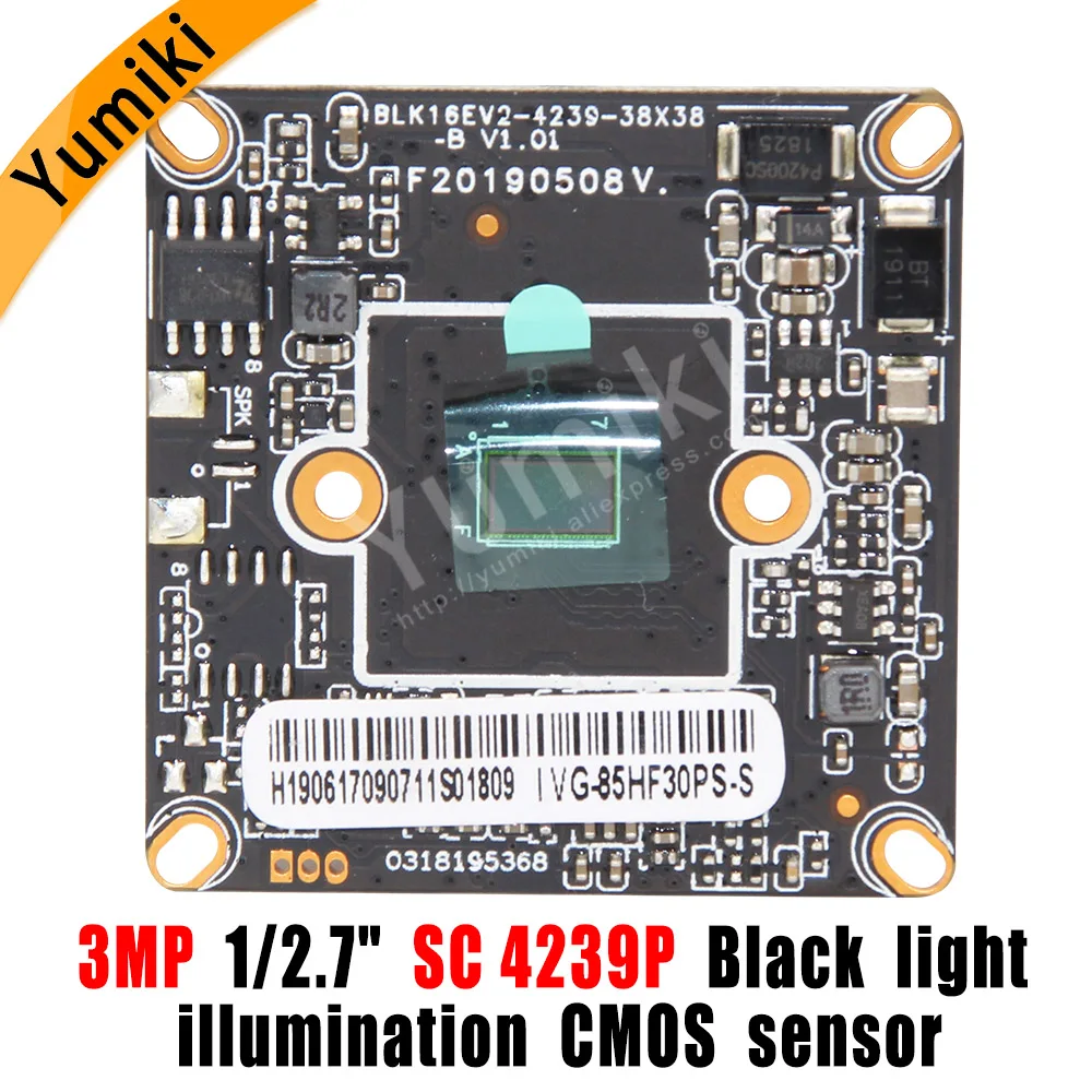 H.265AI/H.265 +/H.264 3MP 2304*1296Pixel Hi3516EV200 + SC4239P Black светильник 1/2.7 &quotCMOS sensor IP Camera Module Board ONVIF XMEYE |