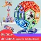 Магнитный конструктор 30-188 шт., большой конструктор, треугольник, колесо обозрения, магнитные строительные игрушки для детей, подарки