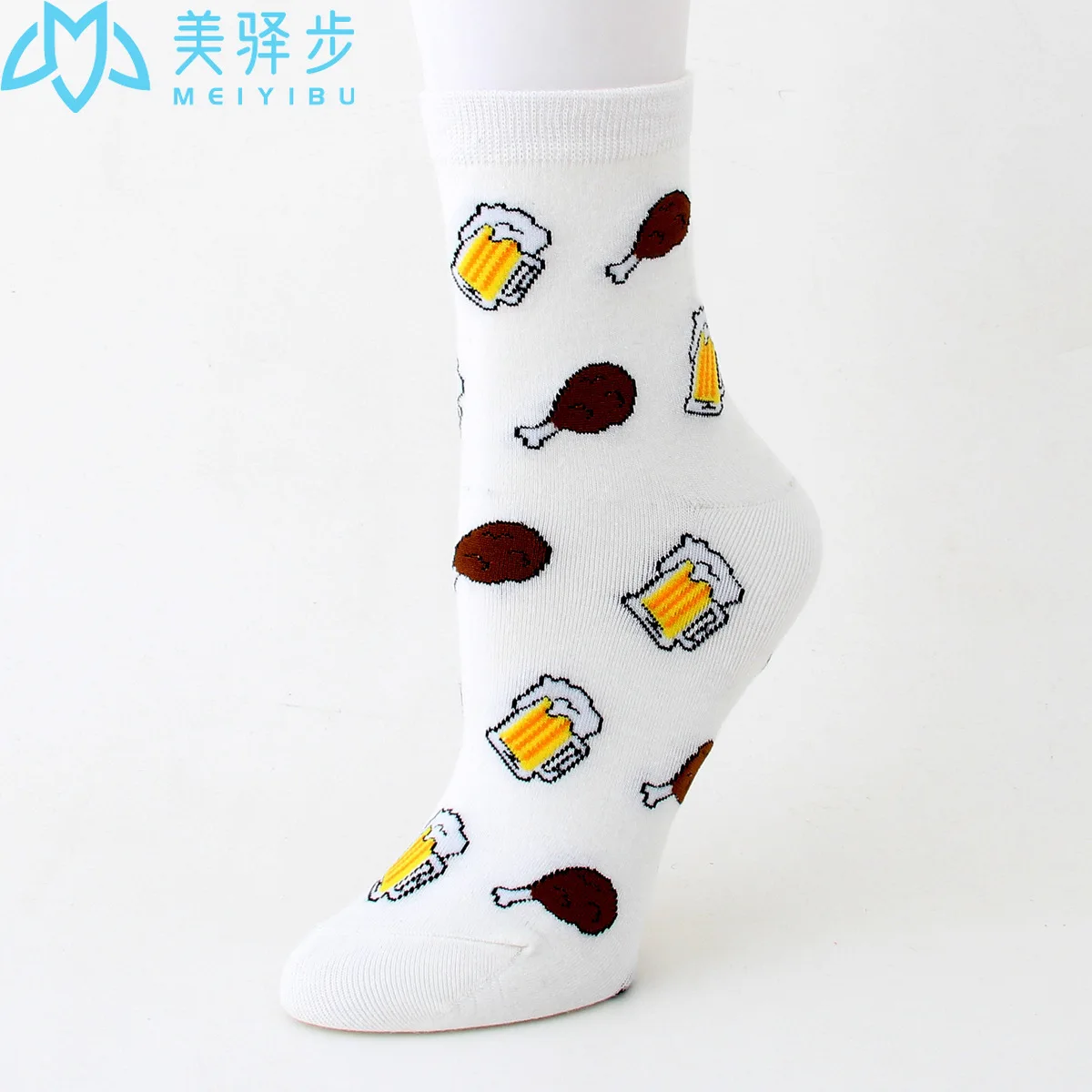 12 Pairs Per Set Cartoon Food Bread Cola Socks Cute Japanese Fashion Milk Pattern Socks Wholesale