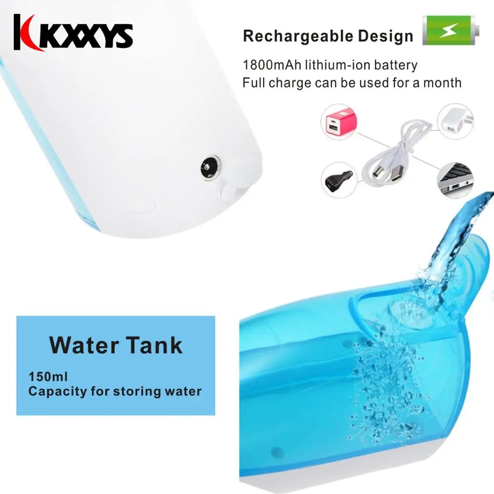 Fili Portatile Irrigatore Orale Dentale e cotoni per ricamo USB Ricaricabile A Getto D'acqua Tooth| |