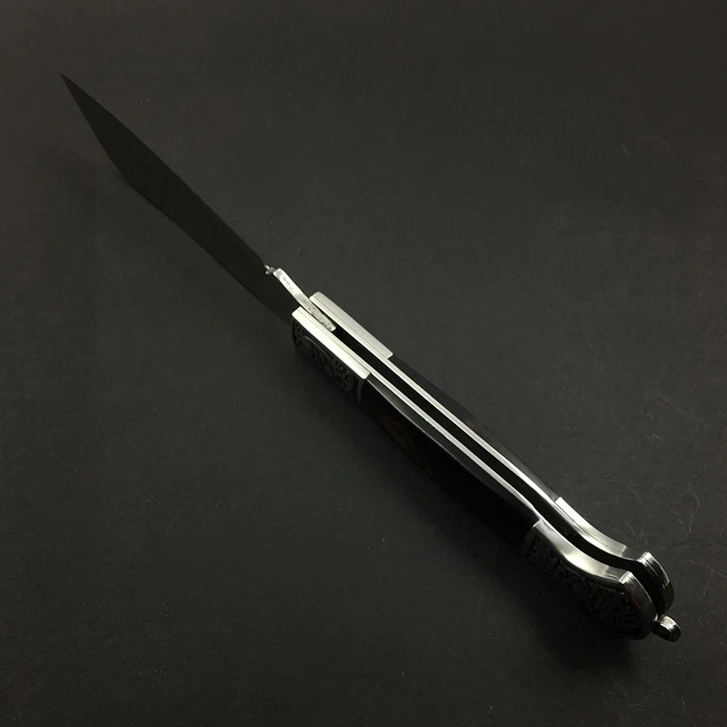 

Dropship Stainless Steel Folding Knife 440C Blade Fruit Knife Carry Pocket Knife Resin Handle Self-defense Knife Hand Tool