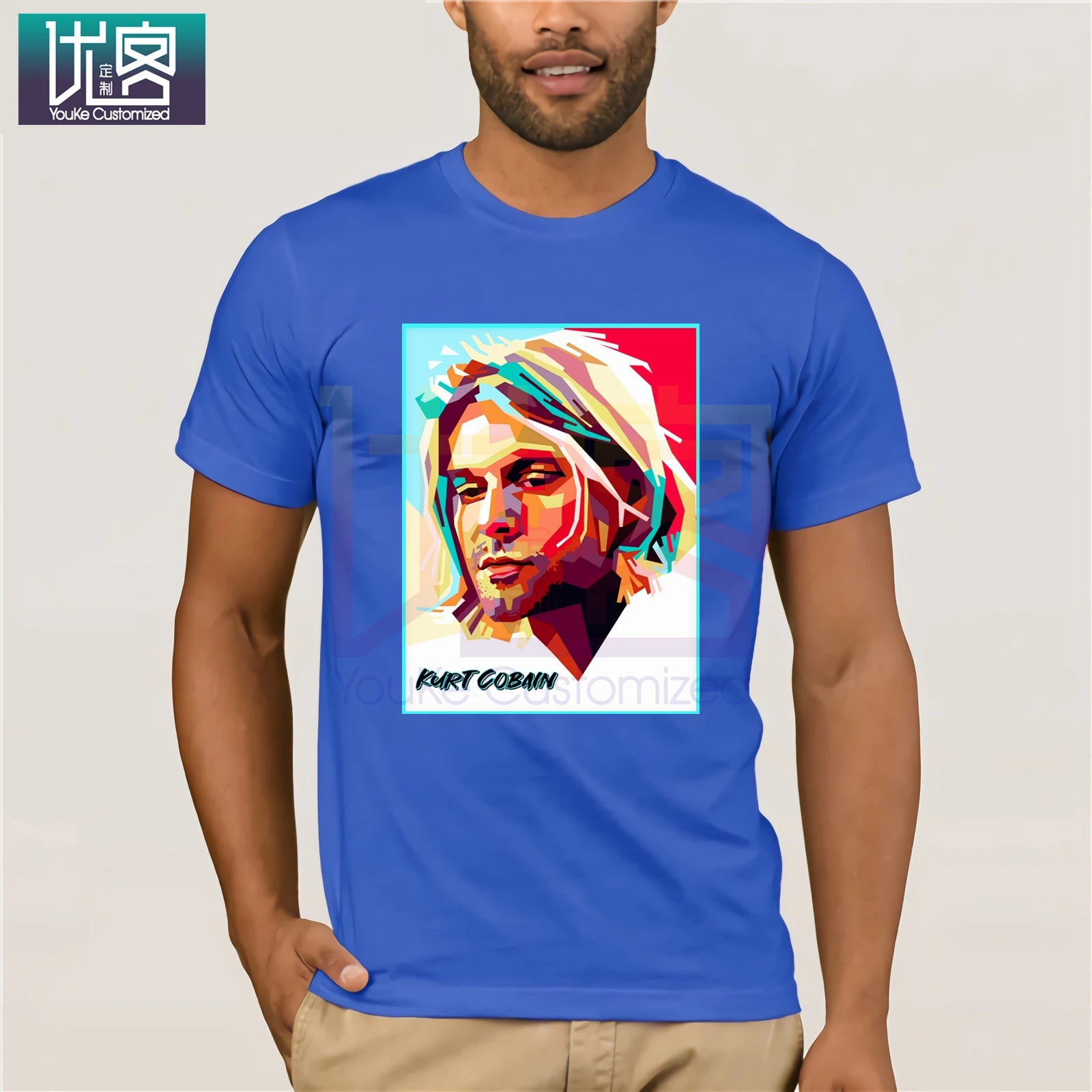 Мужская футболка Nirvana Kurt Cobain белая унисекс потрясающая короткий рукав уникальный