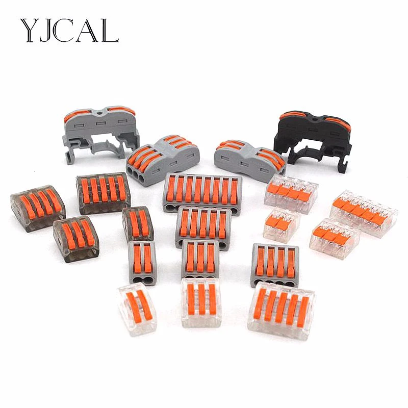 

Wire Connectors 222-412 413 415 Mini Cage Spring Universal Compact Fast Wiring Led Strip Cable Conector Push-in Terminal Block