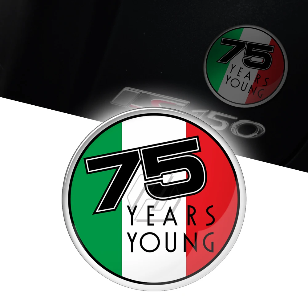 

For Piaggio Vespa GTS 300 250 300ie Sprint Primavera 50 150 Scooter Accessories 75 Years Young Sticker