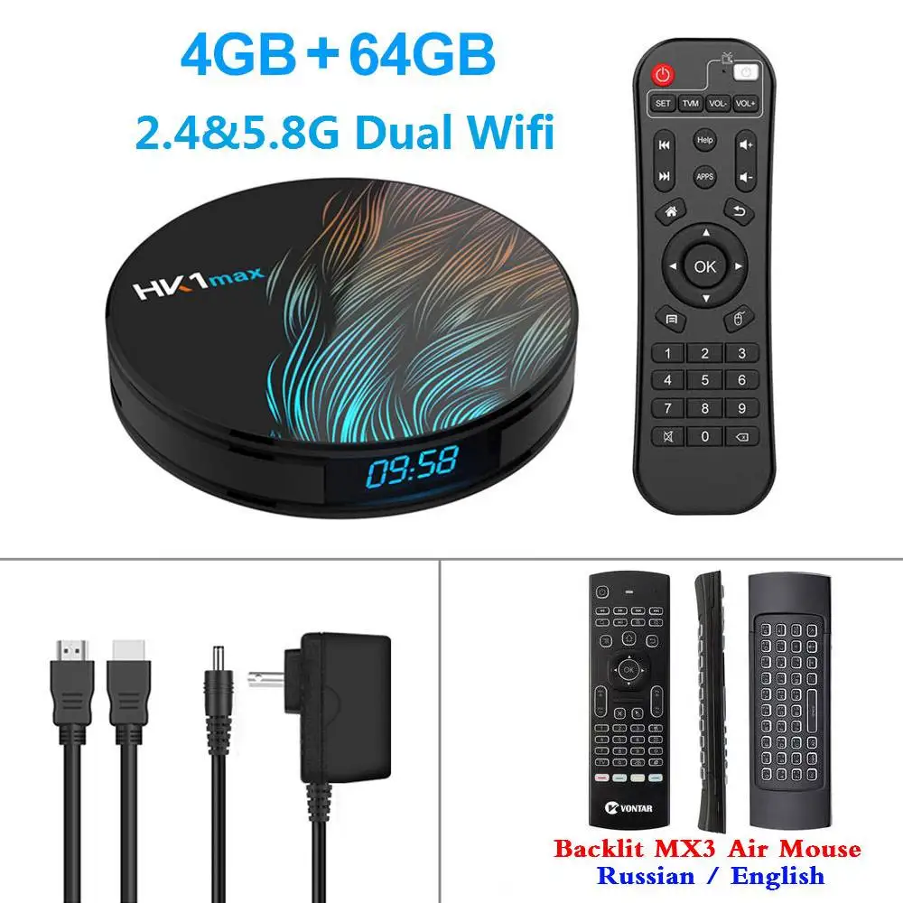 4G64G MX3 Смарт ТВ приставка Android 9,0 HK1 MAX ТВ приставка RK3318 4 Гб ОЗУ 128 Гб ПЗУ 64 Гб Wifi 4K медиаплеер HK1MAX телеприставка 2G/16G youtube - Цвет: 4G64G MX3