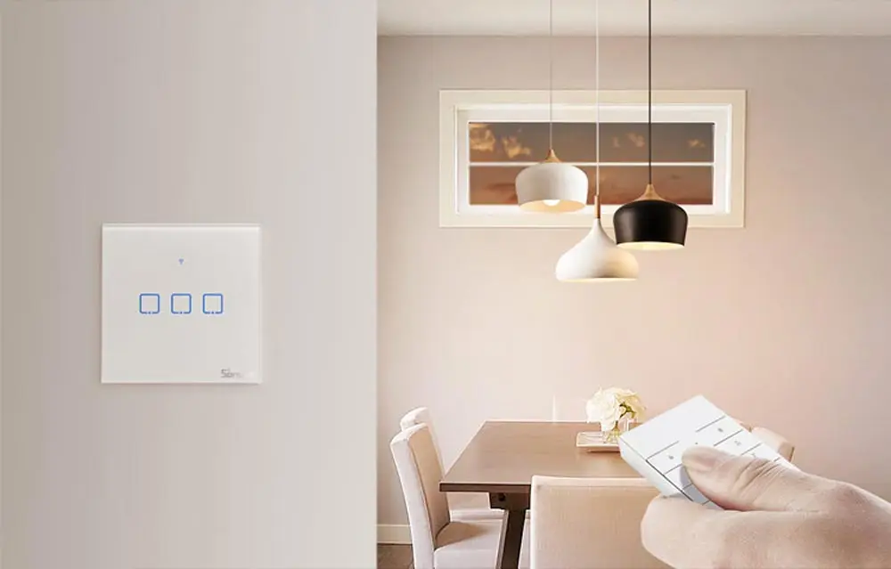 SONOFF T1 T2 T3 TX пульт дистанционного управления RF/Voice/APP/Touch control EU/US/UK Wifi умная потолочная лампа с ИК датчиком-выключателем сенсорный экран с Google Home Alexa