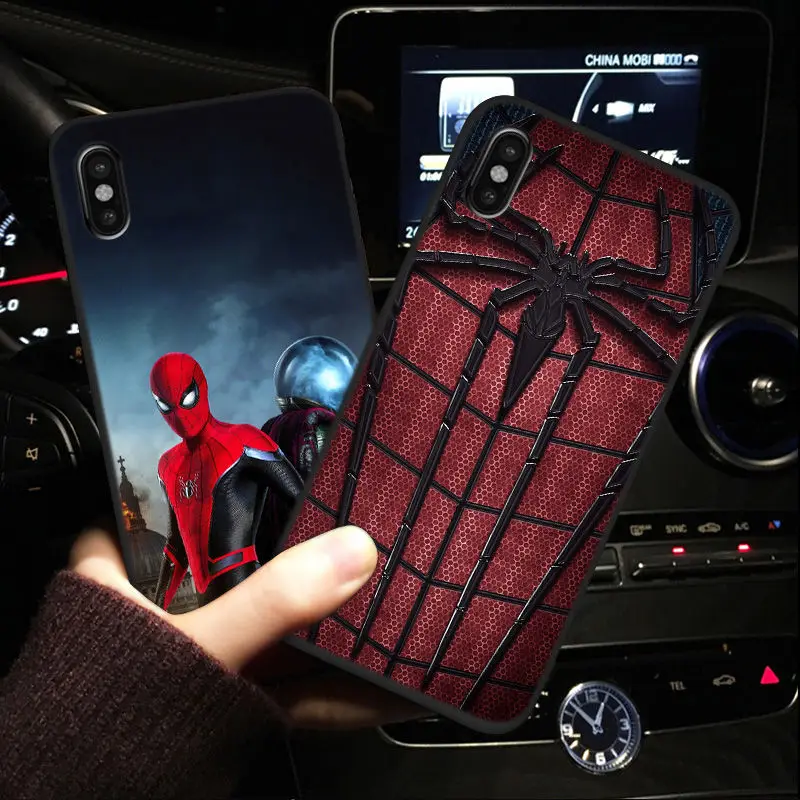 

Marvel spider man Apple XR / / 6 / 6S / 7 / 8plus soft shell iphone xs Max mobile phone shell tide brand case