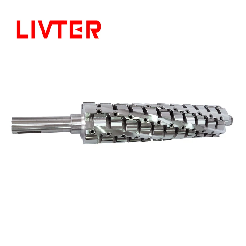 安い 木材シェービング機切削ヘッドナイフプレーニングスピンドル成形機カッターヘリカルかんな超硬ブレード目地棒 15 スパイラル Cutterhead