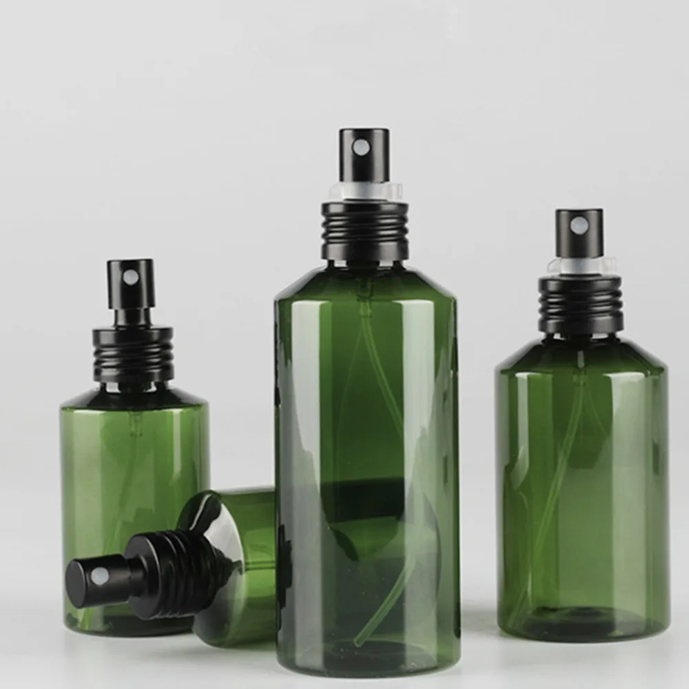 

High Quality 50ml 100ml 150ml 200ml Spray Bottle Green Plastic Sprayer Bottle Refillable Travel Perfume Water Bottle Mist Spray