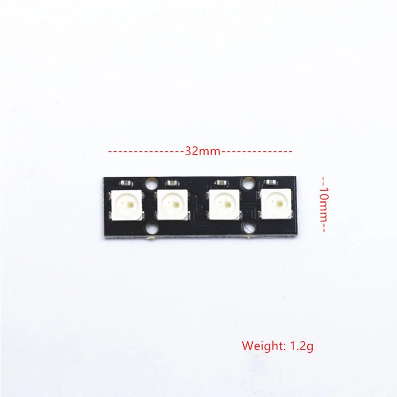 Мини светодиодная лента с 4 WS2812B RGB 5050 Красочный Светодиодный фонарь 7 в для Arduino