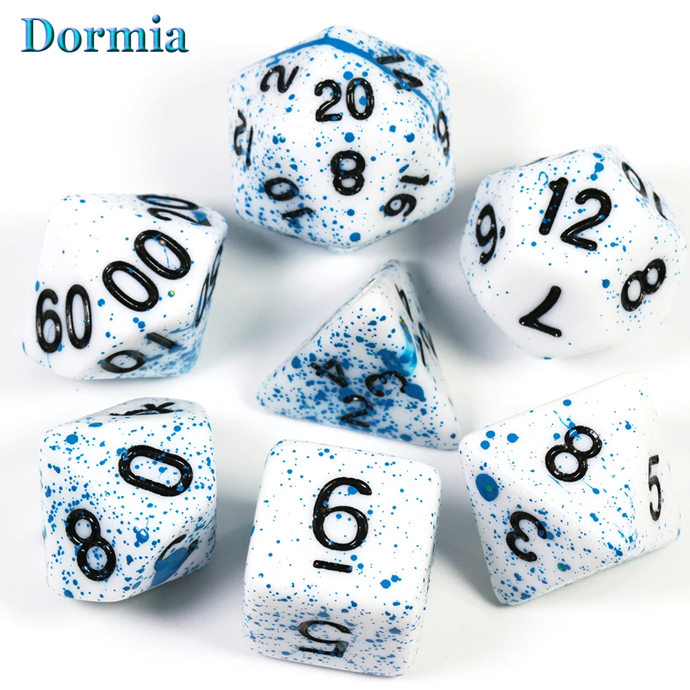 7 шт./компл. Polyhedral TRPG игры DND для блестящих разносторонних костей настольных