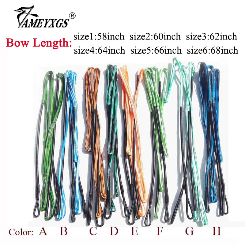 1 шт. стрельба из лука 16 нитей Bowstring 58 68 дюймов Рекурсивный лук традиционный