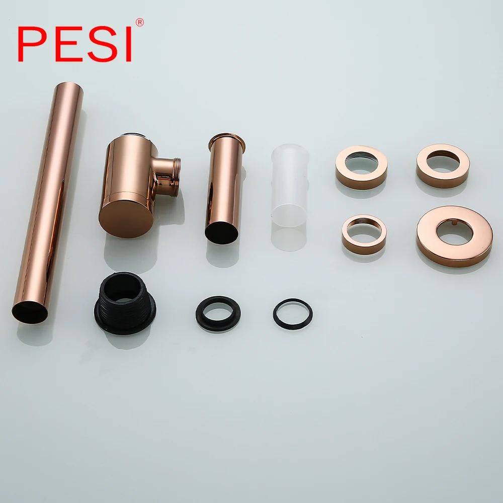 Во всплывающем окне бассейна слив из розового золота латунный выводной сифон