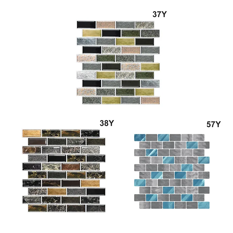 3D кристальная квадратная Настенная Наклейка Экологичные водонепроницаемые