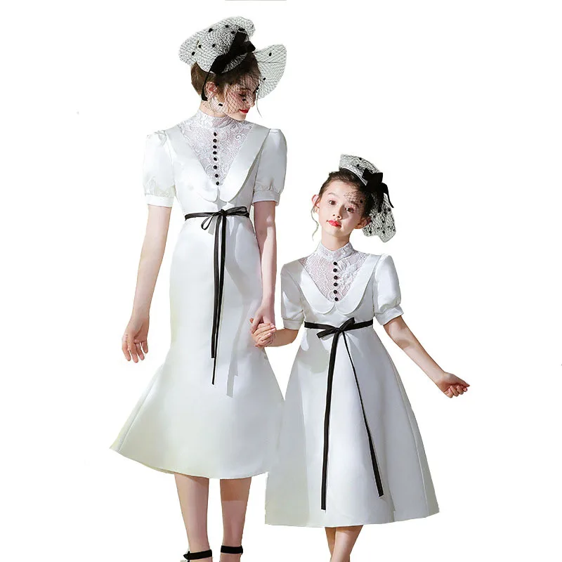 

Baby Girl Clothes Family Matching Clothes Mom And Daughter Dress Pijama Navidad Familia Evening Model Show Formal Dresses