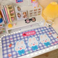 kawaii bear bunny large cute mouse pad waterproof pvc desktop oil proof non slip desk mat gaming pad students writing pad