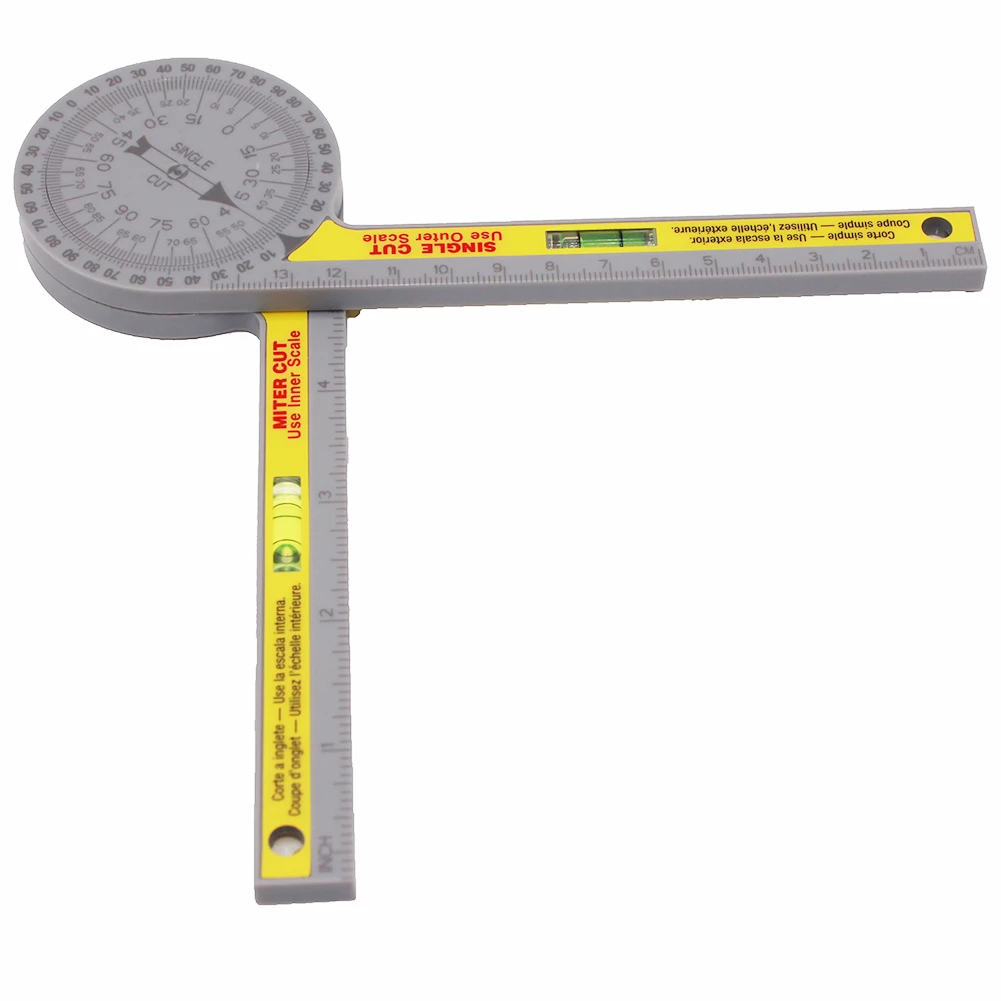 

360 Degree Miter Saw Protractor Angle Finder Goniometer Measuring Ruler Tool Protractors Durable Accessories