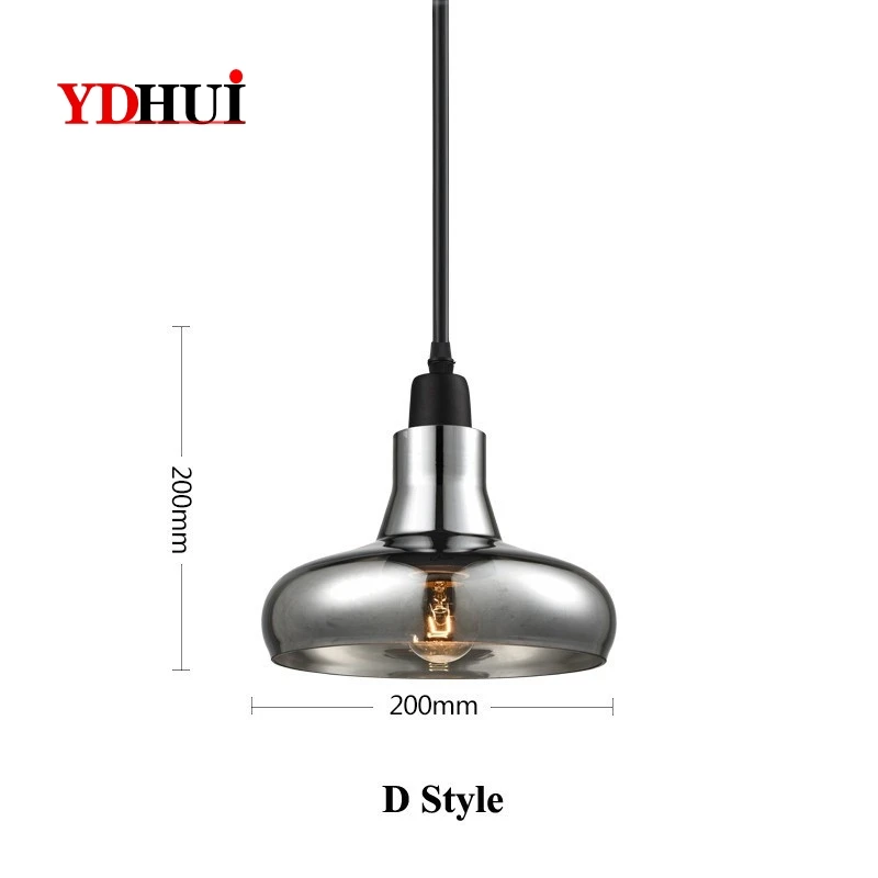 Современная Скандинавская стеклянная теневая люстра E27 для гостиной отдельная
