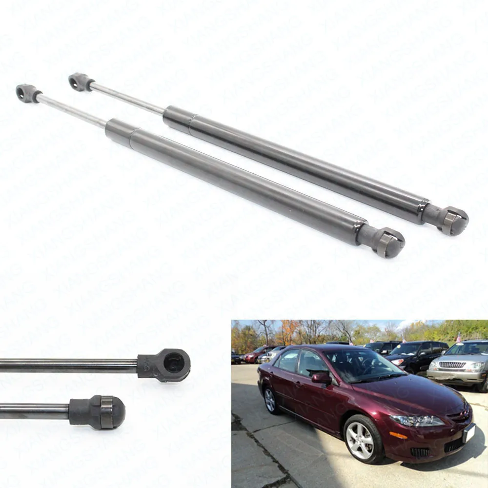 Черный Для 2003 2004 2005 2006 23007 2008 Mazda 6 Вт/O спойлер СЕДАН 10,98 дюймов багажник загрузки газовый подъемник поддерживает стойки опорный стержень ударов - Цвет: Черный