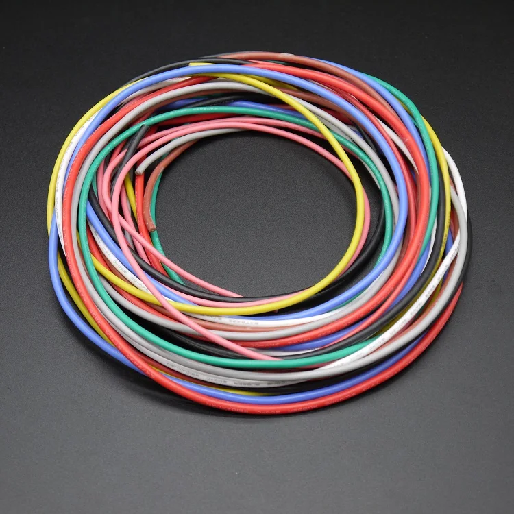 

28AWG UL3239 Silicone Rubber Wire OD 1.3mm Flexible Insulate Soft Electron lamp DIY Cable Tinned Copper High Temperature 3KV