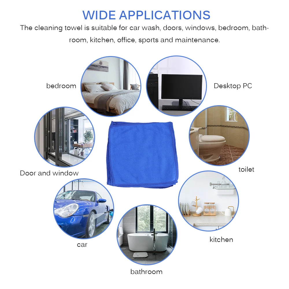 10 шт. 25*25 см голубое цветное банное полотенце для лица Полотенца рук квадратное из